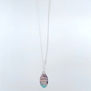 Tiffany & Co Return to Tiffany Blue Enamel Splash XL Oval Tag & 32” Beaded Chain